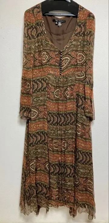 [새상품급] ZARA 실크 쉬폰 롱 원피스