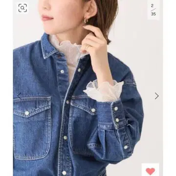 스픽 앤 스팬 시어 도트 튤 풀오버