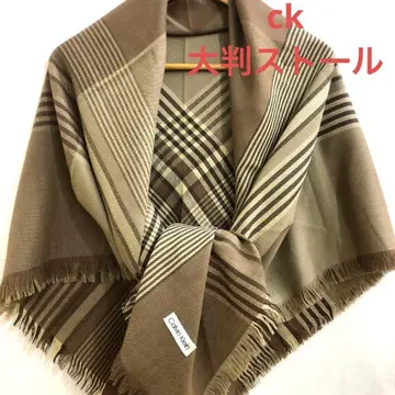 [ 새상품급 ] Calvin Klein 클라인 대형 스톨 브라운 계열