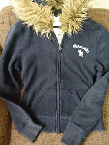 Abercrombie 네이비 퍼 후드티