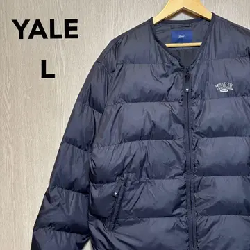 YALE 패딩 자켓 L 블랙 자수 로고