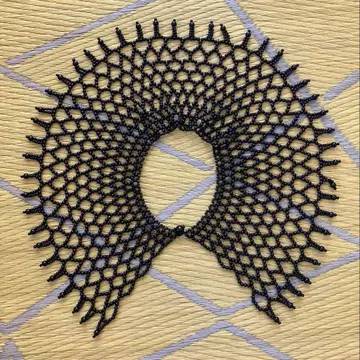 vintage 비즈 탈부착 카라