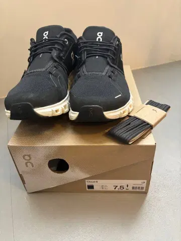 On Cloud 6 스니커즈 25.5cm 블랙