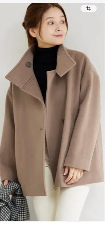 JOURNAL STANDARD 슈퍼120 더블 비버 하이넥 코트