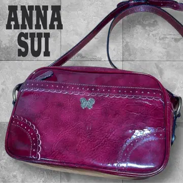 [ 새상품급 ] ANNA SUI 안나수이 숄더백 빨간색 에나멜 버터플라이