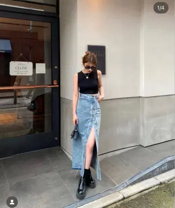 diante 데님 롱 스커트