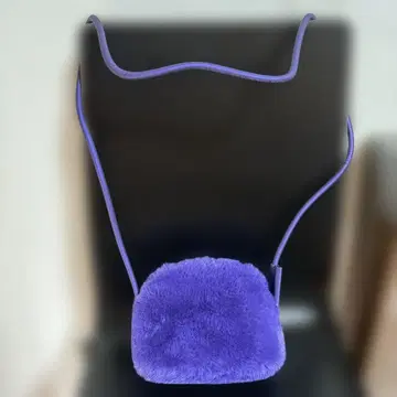 cloudy 퍼 백 숄더 백 퍼플