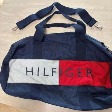 HILFIGER 보스턴 백 네이비/레드