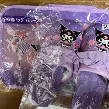 쿠로미쨩 당첨 복권 슬리퍼 수납 백 2점