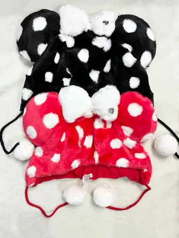 디즈니 미키 미니 팬캡 도트 모자 도트 2개 세트