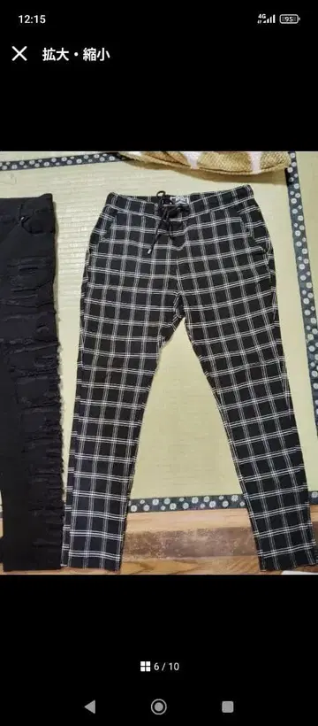 RTEG23 윈도페인 체크 팬츠