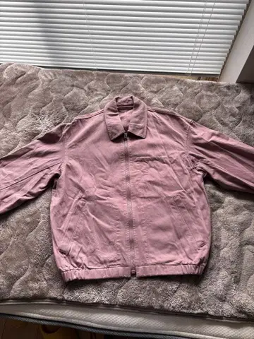 핑크 지퍼 캐주얼 자켓