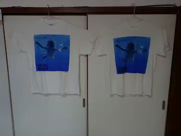 NIRVANA NEVERMIND 티셔츠 화이트 2장 세트 L&XL