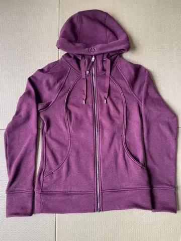 룰루레몬 버건디 풀 집업 후드티