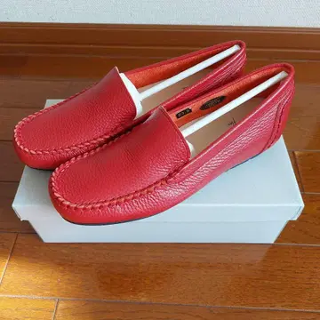 PRETA flex 가죽 슬립온 1101 레드 23.5m