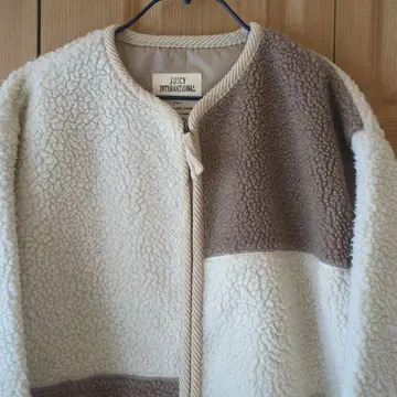 JUICY INTERNATIONAL 롱 코트 패치워크 디자인