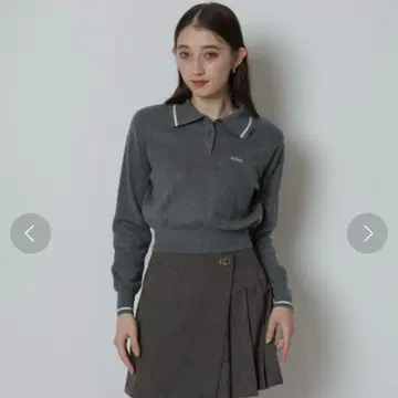 Rirandture mimi 자수 긴팔 폴로 니트