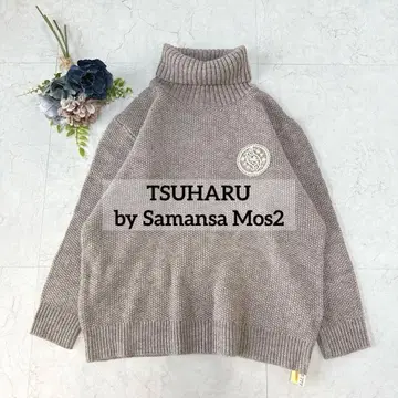 TSUHARU by Samansa Mos2 와펜 레이스 자수 니트