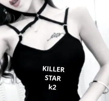 KILLER STAR k2 블랙 탱크탑