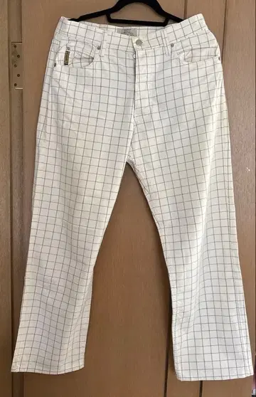 ARMANI JEANS 화이트 체크 청바지