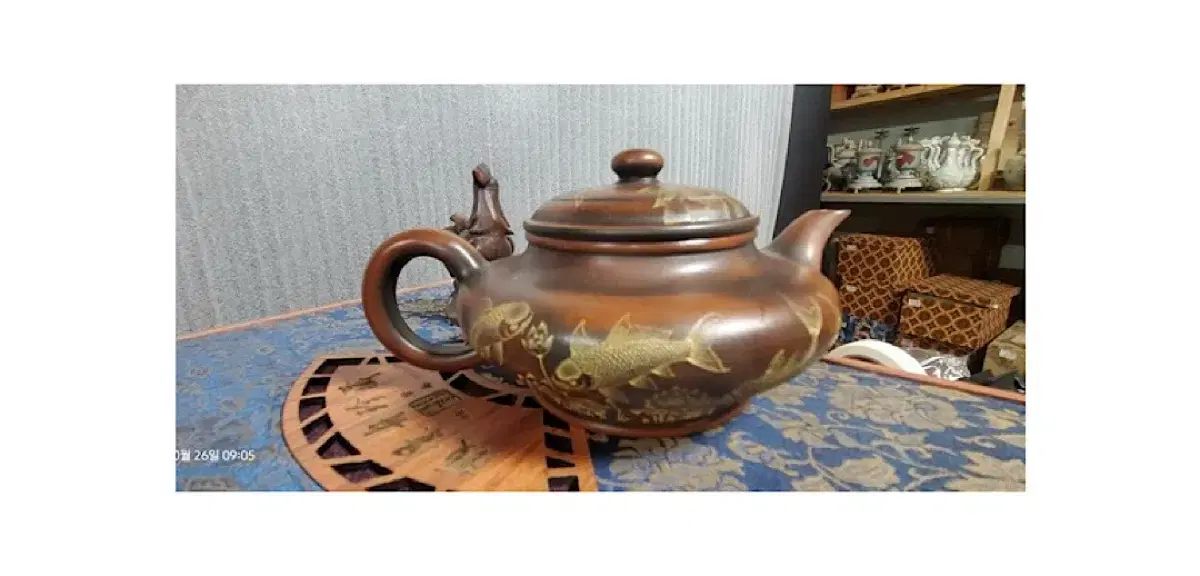 [Antique/Zisha Teapot] Go Gyeong-ju Zisha Teapot Eomundo Keumgak Tea Set