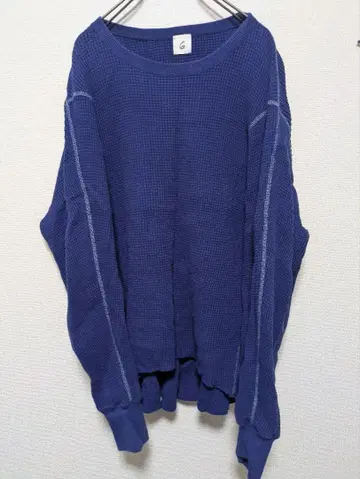 네이비 코튼 니트 긴팔 사이즈 6