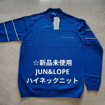 준 앤 로프 파랑 하이넥 니트 스웨터