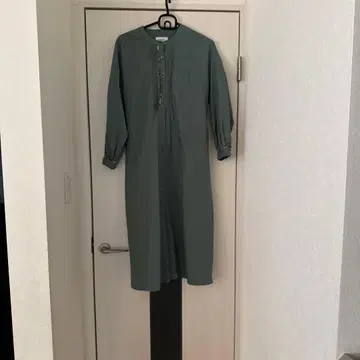 sosotto 그린 셔츠 원피스 긴팔