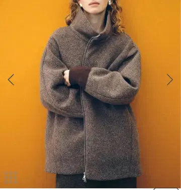 해린본 트위드 본딩 코디건 브라운 x 베이지 MIX