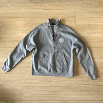 HUF 그레이 하프 지퍼 트레이닝복