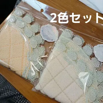치카자와 레이스 멜론빵 서클 손수건 2장