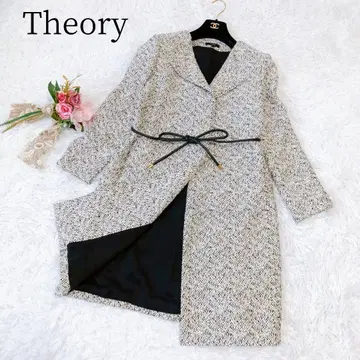 [ Theory ] 19SS 현행 트위드 롱 코트 아우터 방한