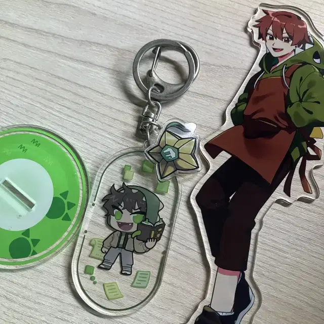 공룡 아크릴 스탠드+미수반 키링 일괄