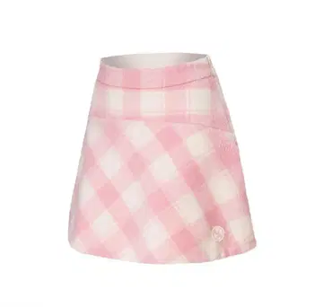 XEXYMIX 울라이크 체크 무늬 사다리꼴 스커트 속기모 숏팬츠 세트