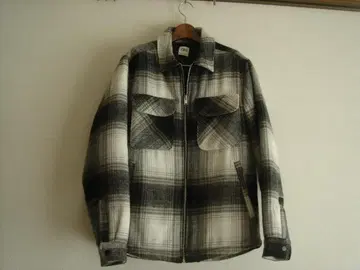 ZARA 플란넬 셔츠 자켓 M 화이트/블랙 체크
