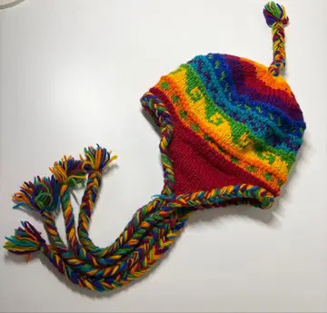 컬러풀 울 니트 모자 비니