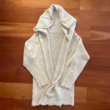 바바구리 후드 부착 롱 가디건