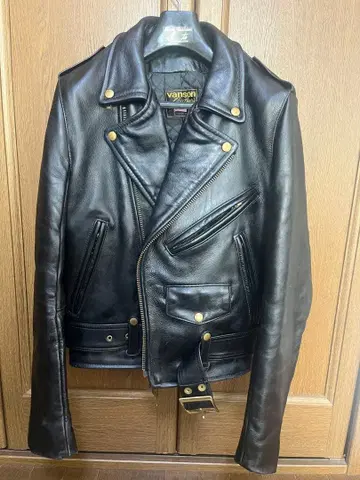 vanson 더블 라이더 자켓 블랙 34