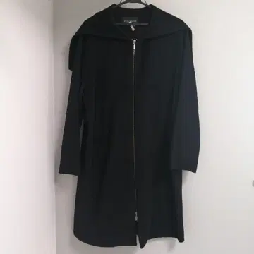 미즈이로 인드 더블 페이스 후드 코트 블랙