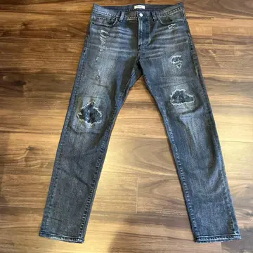 론 헤르만 데미지 리페어 스키니 데님 블랙 31인치