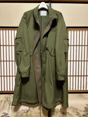 [ 사이즈: 2 ] sacai 사카이 22AW 모즈 코트 자켓 카키