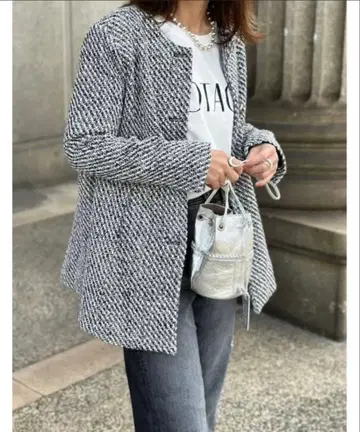 리디 노카라 페플럼 트위드 자켓