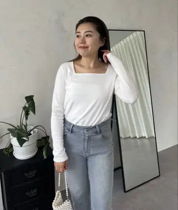 prose verse 스퀘어 넥 롱 T L 사이즈