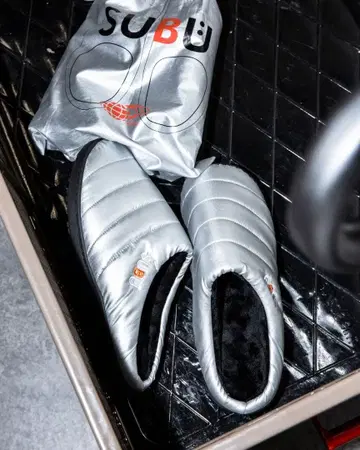 SUBU x BEAMS 콜라보 샌들 25.5~27.5cm 실버 x 오렌지