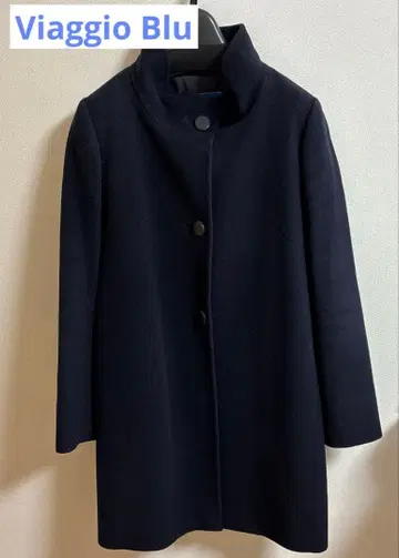 Viaggio Blu 캐시미어 혼방 울 코트 네이비 사이즈 2