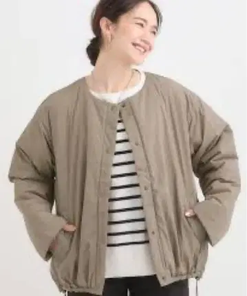 이번 시즌 신상 슈라루 드롭 리버서블 충전솜 블루종 [ M ] 베이지