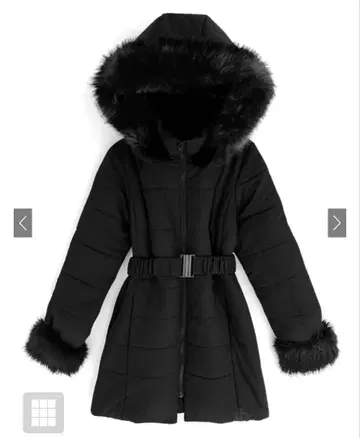 벨트 포함 퍼 다운 코트[kd13]