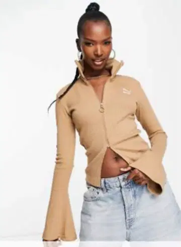 PUMA 브라운 집업 저지