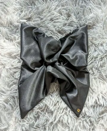 anuans 빈티지 새틴 스퀘어 스크런치