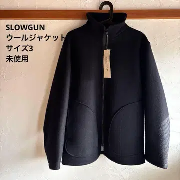 SLOWGUN 울 자켓 사이즈 3 네이비 심플 집업 2